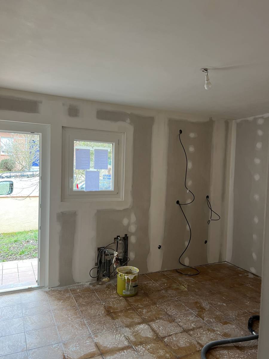 Pose et installation de placo dans un appartement à Blagnac proche de Toulouse