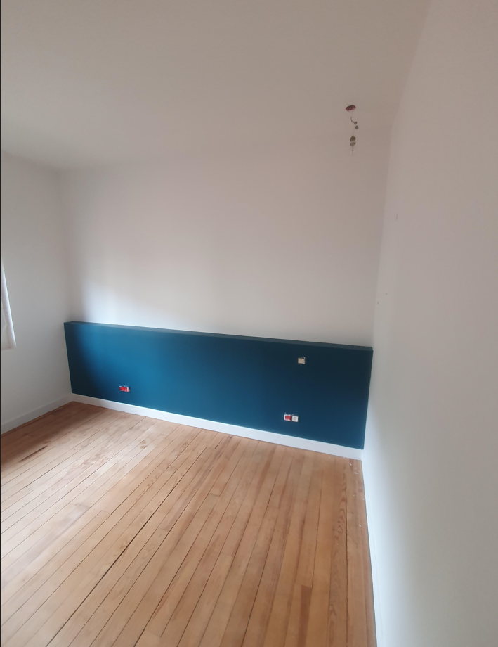 Création de tête de lit en placo et peinture complète d’un appartement à Toulouse, Balma, Colomiers, Tournefeuille, Blagnac, L'Isle Jourdain