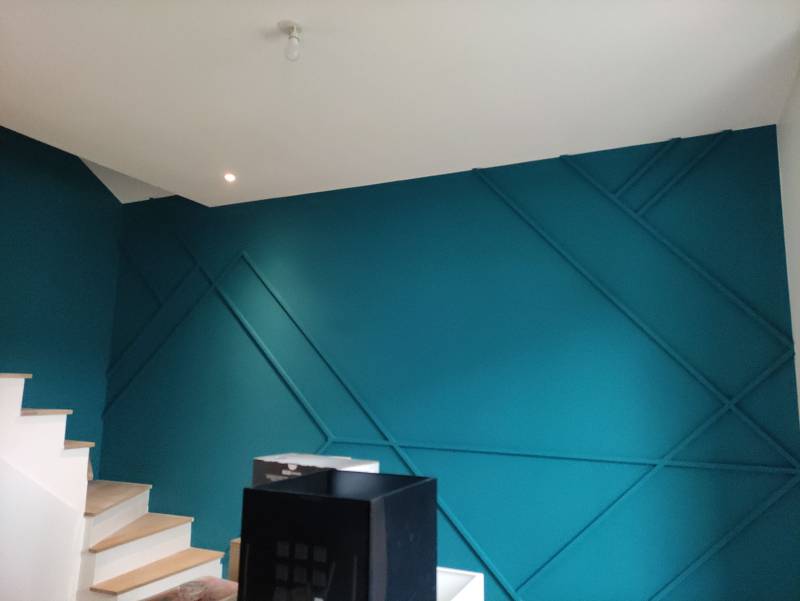 Rénovation de placo, peinture et décoration avec tasso bois sur murs – Toulouse, Balma, Colomiers, Tournefeuille, Blagnac, L’Isle Jourdain
