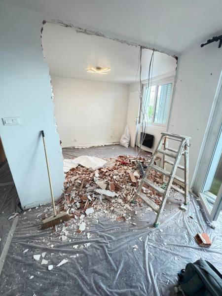 Ouverture de murs porteurs et création d’arches en BA13 à Toulouse